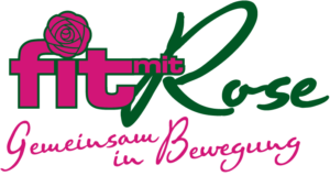 Logo Fit mit Rose - gemeinsam in Bewegung